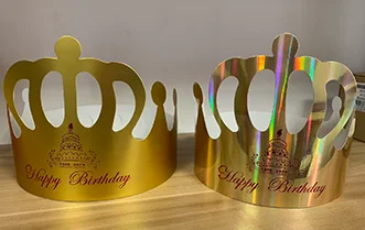 Hot-stamped birthday hat